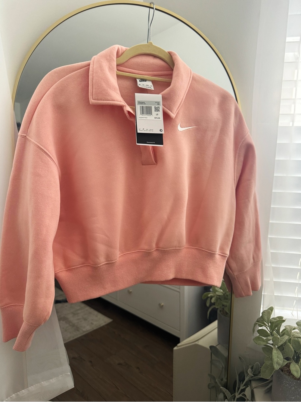 Nike Phoenix Blush Cropped Pullover Sweatshirt - Women’s